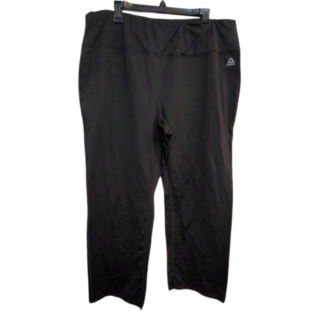 Reebok Black Athletic Pants Trousers‎ Plus Size 2X Fleece Lined Cozy Warm